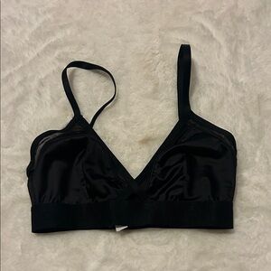 Auden Midnight Black Satin Bralette